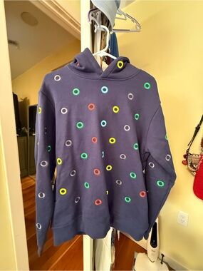 Phish Donut Hoodie Multicolor Ring Embroidery Pockets Heavy Official